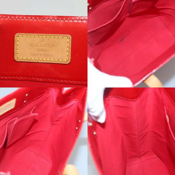 LOUIS VUITTON Monogram Vernis Reade MM Hand Bag Red Rouge M91086 - Picture 11 of 12